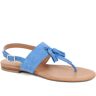 Jones Bootmaker - Women's Blue Lizabeth Leather Thong Sandals - Size US: 6/ UK: 4/ EU: 37  - Blue - Female - Size: US: 6/ UK: 4/ EU: 37