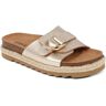 Jones Bootmaker - Women's Gold Jana Slip-On Sandals  - Size US: 9/ UK: 7/ EU: 40  - Gold - Female - Size: US: 9/ UK: 7/ EU: 40