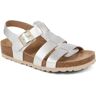 Jones Bootmaker - Women's Silver Jean Leather Sandals  - Size US: 5/ UK: 3/ EU: 36  - Silver - Female - Size: US: 5/ UK: 3/ EU: 36