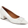 Jones Bootmaker - Women's Cream Ziggy Pointed-Toe Court Shoes  - Size US: 8/ UK: 6/ EU: 39  - Cream - Female - Size: US: 8/ UK: 6/ EU: 39