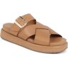 Barbour - Women's Tan Barbour Annalise Leather Mule Sandals - Size US: 9/ UK: 7/ EU: 40  - Tan - Female - Size: US: 9/ UK: 7/ EU: 40