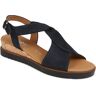 Gabor - Women's Navy Rich Leather Twist-Front Sandals - Size US: 7/ UK: 5/ EU: 38  - Navy - Female - Size: US: 7/ UK: 5/ EU: 38