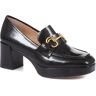 Staccato - Women's Black Belle Rose Heeled Snaffle Loafers - Size US: 7/ UK: 5/ EU: 38  - Black - Female - Size: US: 7/ UK: 5/ EU: 38