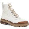 Jones Bootmaker - Women's White Susanna Leather Hiker Boots - Size US: 5/ UK: 3/ EU: 36  - White - Female - Size: US: 5/ UK: 3/ EU: 36