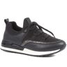 Remonte Dorndorf - Women's Black Lace-Up Leather Trainers - Size US: 7/ UK: 5/ EU: 38  - Black - Female - Size: US: 7/ UK: 5/ EU: 38