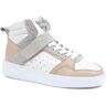 Jones Bootmaker - Women's Beige-White Andra Leather High Top Trainers - Size US: 6/ UK: 4/ EU: 37  - Beige-White - Female - Size: US: 6/ UK: 4/ EU: 37