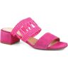 Jones Bootmaker - Women's Hot Pink Kimora Raffia Heeled Mule Sandals - Size US: 7/ UK: 5/ EU: 38  - Hot Pink - Female - Size: US: 7/ UK: 5/ EU: 38