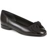 Gabor - Women's Black Leather Bow Detail Ballet Pumps - Size US: 5/ UK: 3/ EU: 36  - Black Leather - Female - Size: US: 5/ UK: 3/ EU: 36