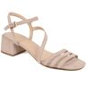 Jones Bootmaker - Women's Beige Ginette2 Heeled Leather Sandals - Size US: 9/ UK: 7/ EU: 40  - Beige - Female - Size: US: 9/ UK: 7/ EU: 40