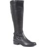 Jones Bootmaker: Tailor Made - Women's Black Phoebe Wide Calf Fit Leather Knee Boots - Size US: 6/ UK: 4/ EU: 37  - Black - Female - Size: US: 6/ UK: 4/ EU: 37