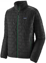 Patagonia Men's Nano Puff Jacket M Ink Black w/Oak Grove Green