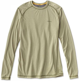 Orvis Mens Longsleeve Dri Release Crew Medium Moss Green