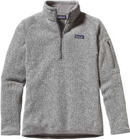 Patagonia Women's Better Sweater 1/4-Zip Fleece Jacket Medium Birch White