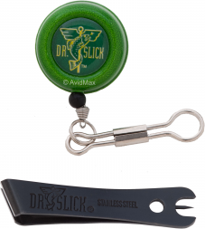 Dr. Slick Green "8" Pin-On-Reel with Black Offset Nippers Combo