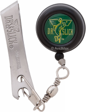 Dr. Slick Black Swivel Pin-On-Reel with Satin Offset Nippers Combo