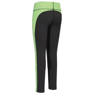 TuffRider Ventilated Kids Schooling Tights - Charcoal/Neon Green - X-Small