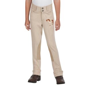 HUNTLEY EQUESTRIAN Daisy Clipper Riding Pant with Pony Embroidery - Kids - Beige - 6