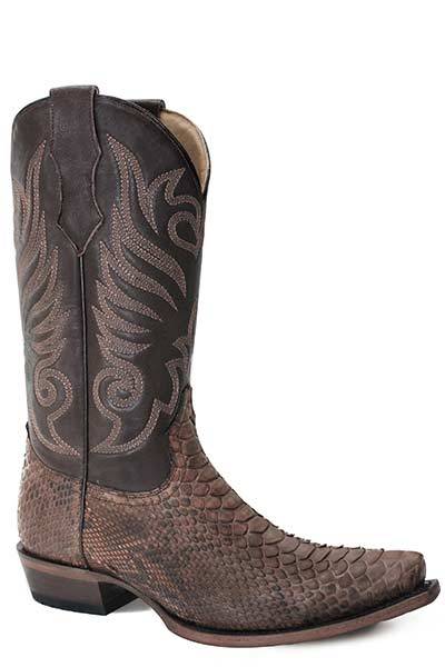 STETSON BOOTS AND APPAREL Stetson Mens Dynamite Cowboy Boots - Brown - 12 EE