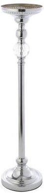 Event Decor Direct DECOSTAR  26in Metal Centerpiece Stand with Crystal Accent - Silver