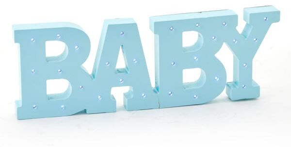 Decostar  Wooden LED Marquee "Baby" - Blue