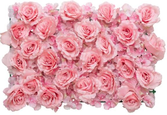 Event Decor Direct Artificial Mixed Rose Hydrangea Flower Mat - Pink