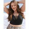 Bloomchic Adjustable Straps Crisscross Bikini Top