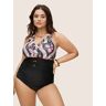 Bloomchic Floral Flutters Buckle Detail One Piece Swimsuit