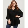 Bloomchic Solid Super Soft Rib Knit Dolman Sleeve Backless Wrap Knit Top