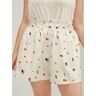 Bloomchic Allover Print Paperbag Waist Pocket Shorts