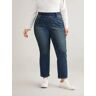 Bloomchic Vintage Straight Leg Elastic Waist Jeans