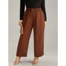 Bloomchic Paperbag Waist Button Detail Shirred Pants