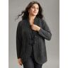 Bloomchic Textured Curved Hem Duffle Button Cardigan