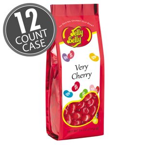 Candy Very Cherry Jelly Beans 7.5 oz Gift Bags - 12 Count Case