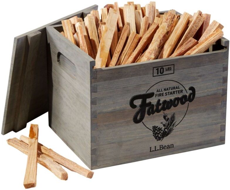 Fatwood Fire Starter Crate Gray L.L.Bean