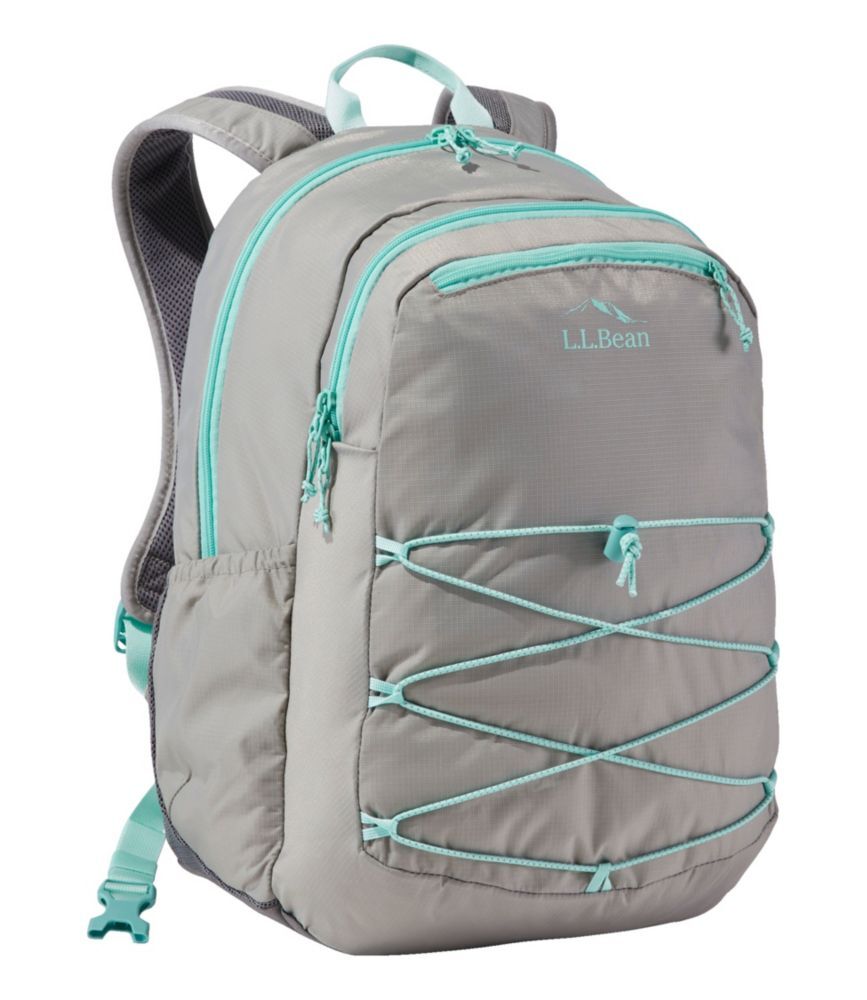 Comfort Carry Women's Laptop Kids' School Backpack, 30L Mineral Gray/Fresh Mint, Nylon Polyester L.L.Bean