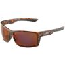 Adults' L.L.Bean Overland Polarized Sunglasses Matte Dark Demi/Brown With Blue Mirror, Rubber