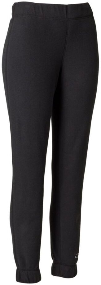 Women's L.L.Bean Fleece Base Layer - Long Underwear Pants, Mid-Rise Black Medium, Synthetic/Plastic