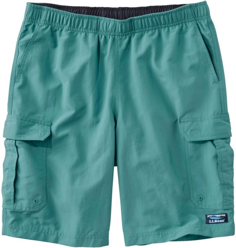 Men's Classic Supplex Sport Shorts, Cargo, 10" Blue-Green Extra Large, Nylon L.L.Bean