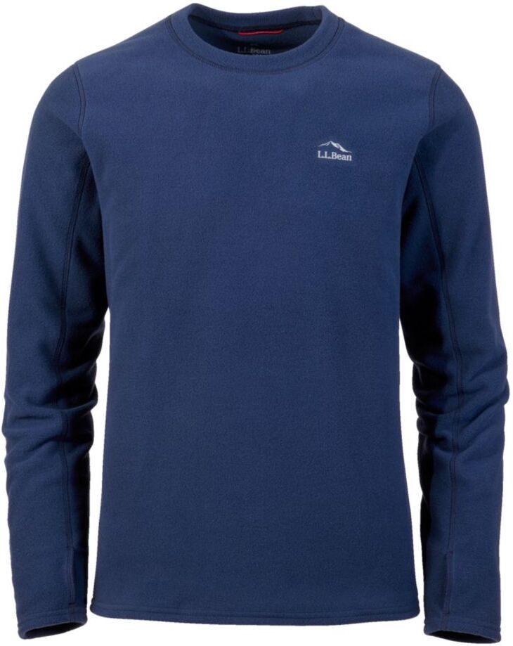 Men's L.L.Bean Fleece Base Layer - Long Underwear Crew, Long-Sleeve Nautical Navy Large, Synthetic/Plastic