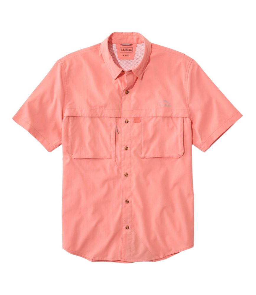Men's Tropicwear Shirt, Short-Sleeve Warm Coral Extra Large, Synthetic/Nylon L.L.Bean