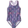 Girls' Watersports Swimwear, One-Piece Rich Purple Geo 14, Synthetic/Nylon L.L.Bean