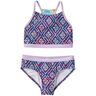 Girls' Watersports Swimwear, Crop-Top Bikini Set Rich Purple Geo 5, Synthetic/Nylon L.L.Bean