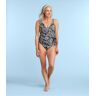 Women's L.L.Bean x Summersalt The Perfect Wrap Tankini Batik Sea Urchin/White Sand 20, Lycra Elastane Nylon Blend