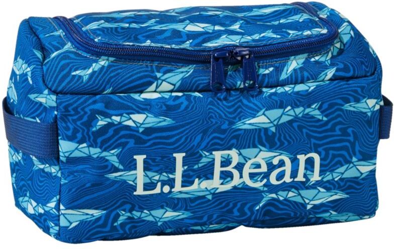 Kids' Personal Organizer Dopp Kit - Toiletry Bag Regatta Blue Shark, Polyester L.L.Bean