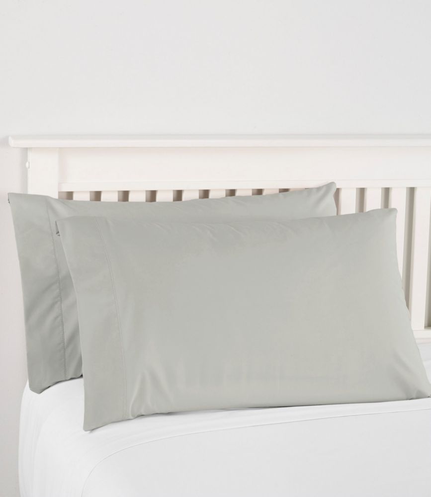 280-Thread-Count Pima Cotton Percale Pillowcases, Set of Two Pastel Mint King, Cotton/Cotton Yarns L.L.Bean