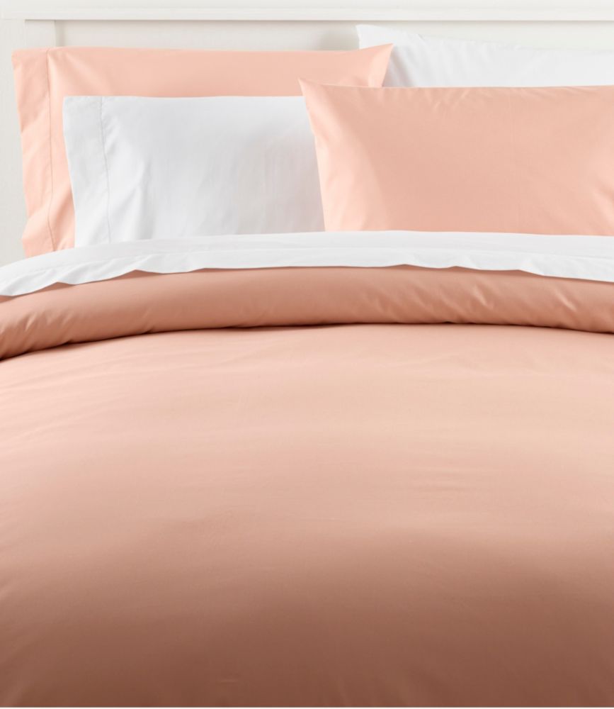 280-Thread-Count Pima Cotton Percale Comforter Cover Collection Pink Clay Twin, Cotton/Cotton Yarns L.L.Bean
