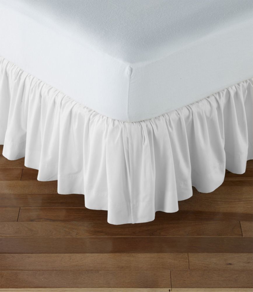 Gathered Cotton Bed Skirt White L.L.Bean