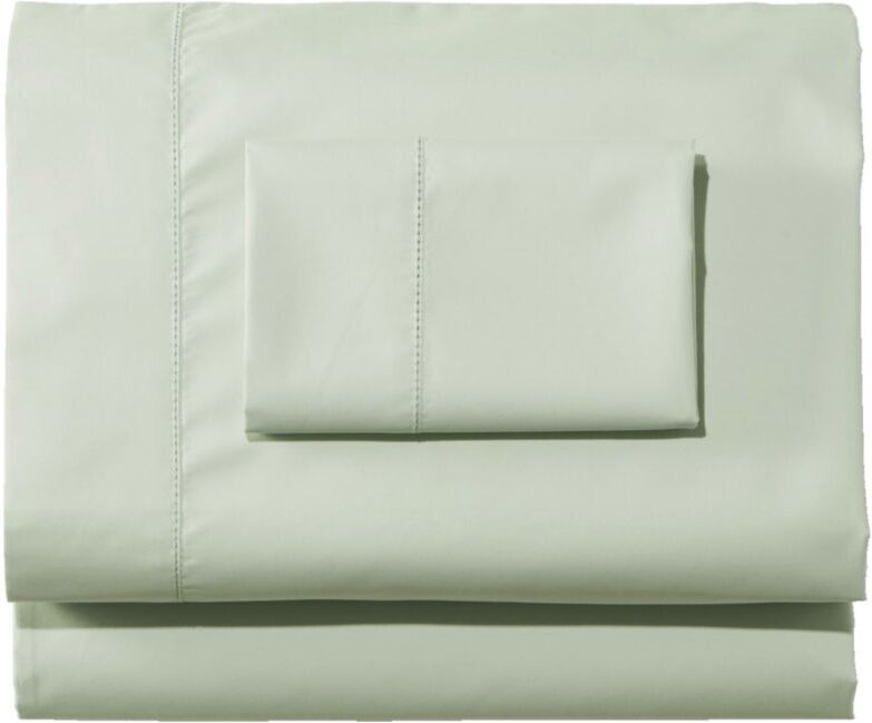 280-Thread-Count Pima Cotton Percale Sheet Set Pastel Mint Full L.L.Bean