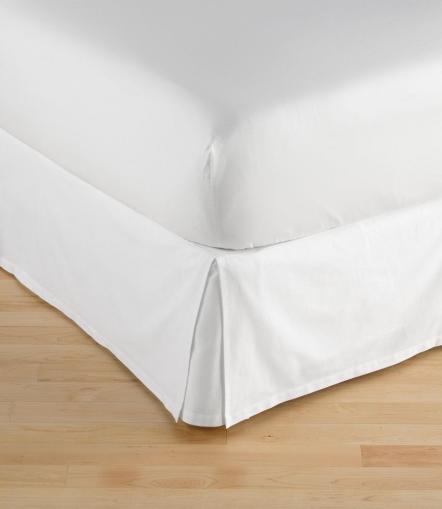 Box Pleat Bed Skirt White, Cotton L.L.Bean