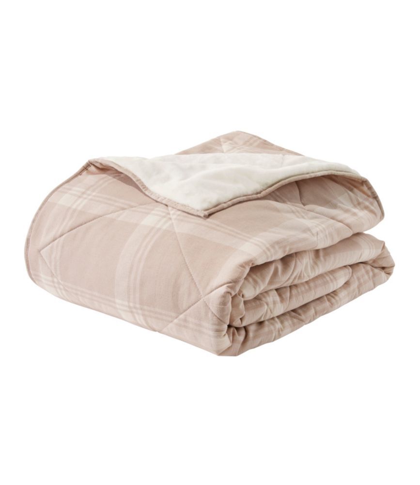Plush Backed Comforter Set Driftwood King, Fleece L.L.Bean